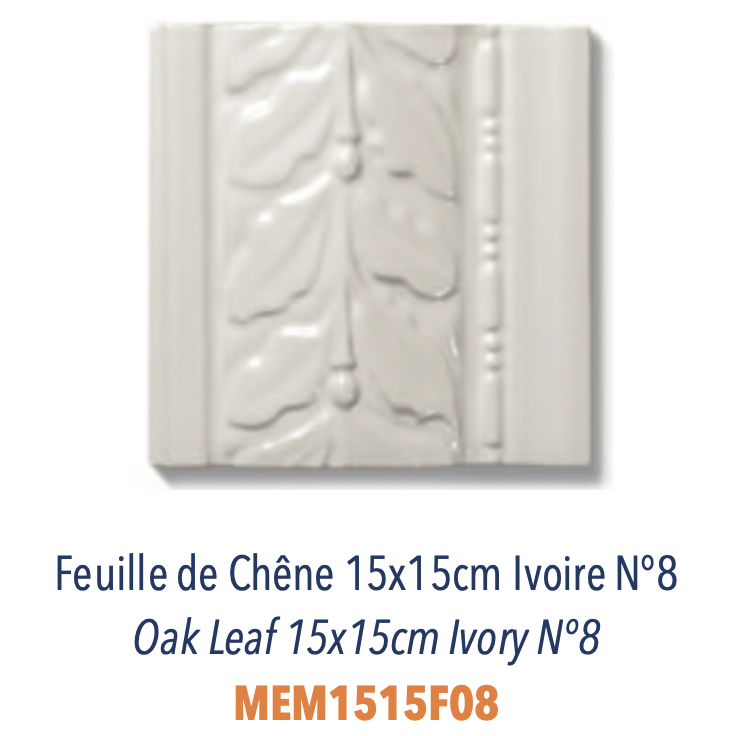 Frise Feuille de Chêne Ivoire
