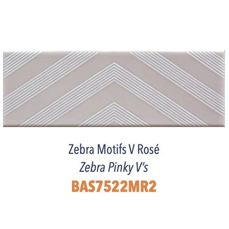 Carreau Zebra Motifs V Rosé