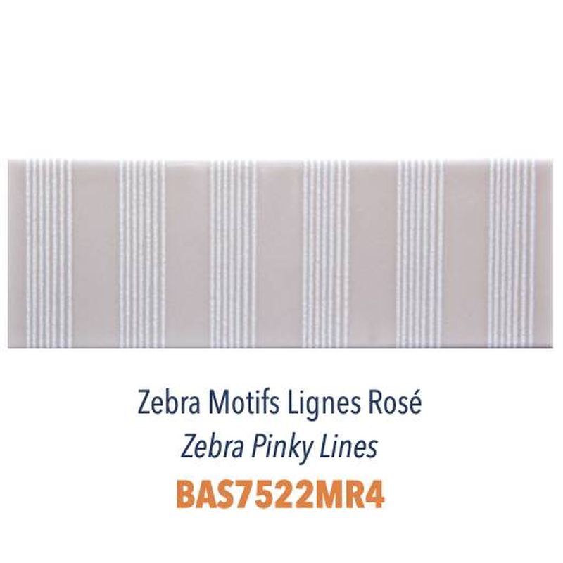 Carreau Zebra Motifs Lignes Rosé