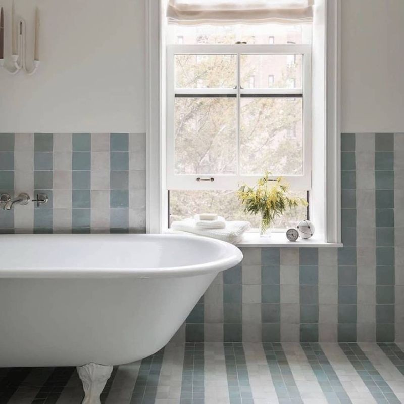 Carreaux Zellige - 10 x 10 cm - Tons Bleus & Verts