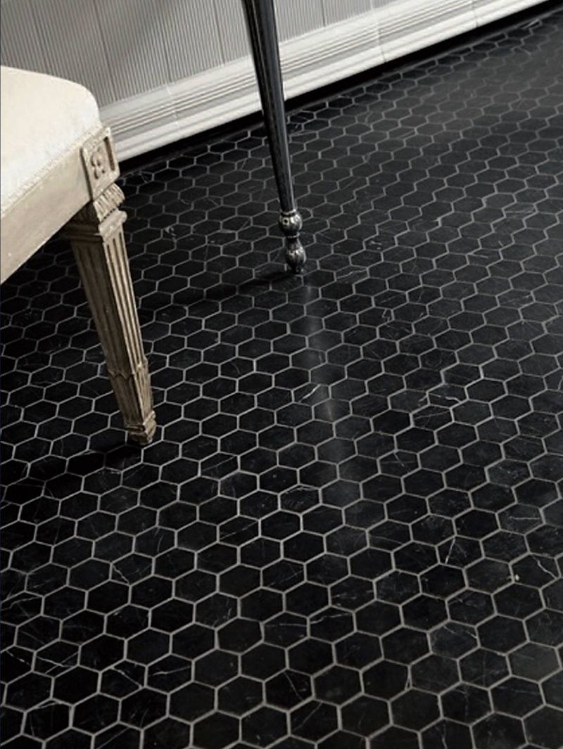 Mosaïques Marbre Noir & Blanc