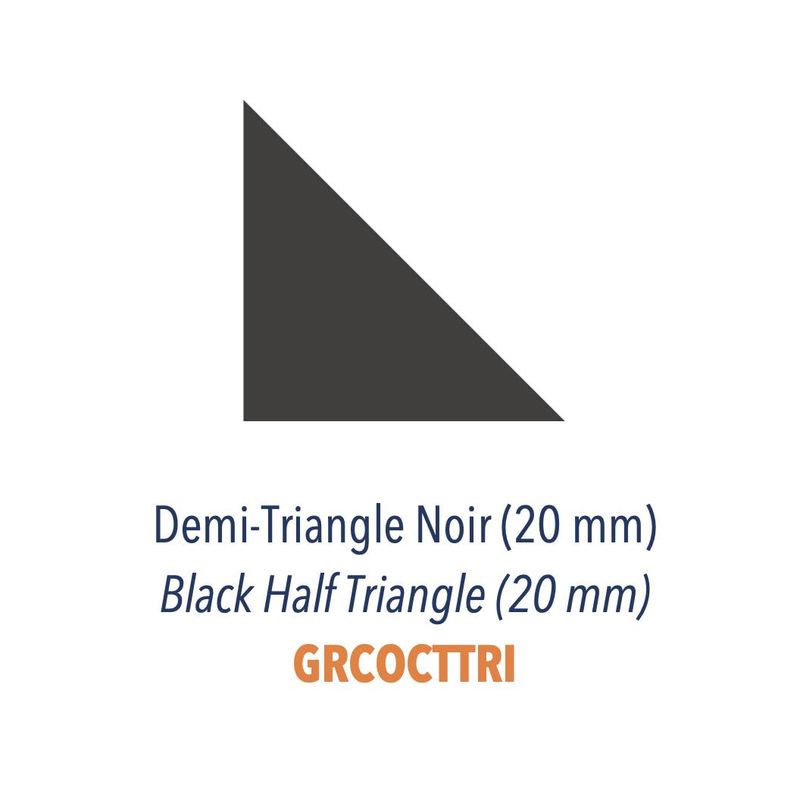 Demi Triangle Grès Cérame Pleine masse Noir