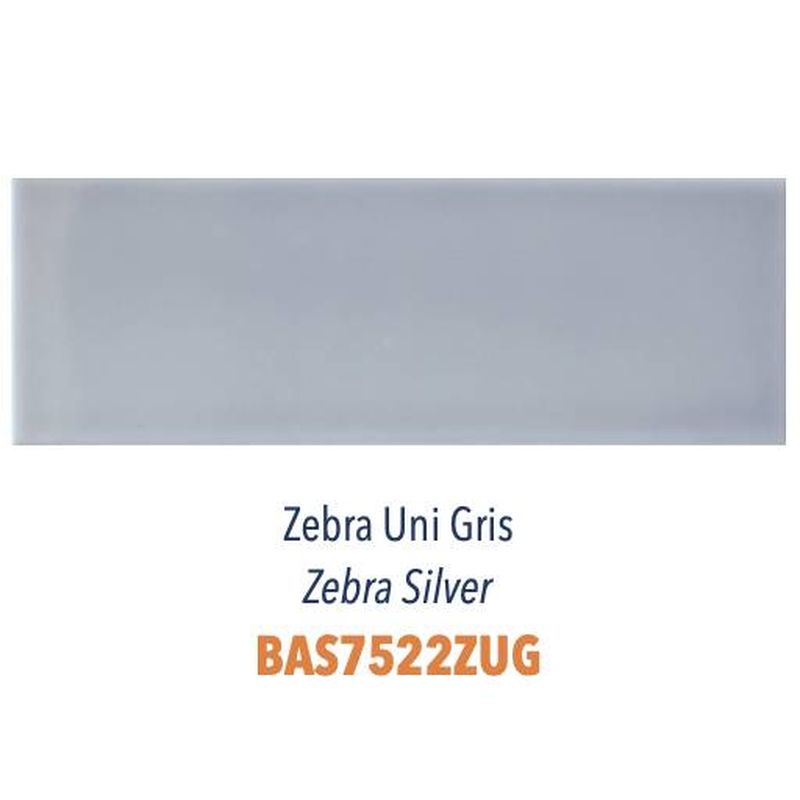 Carreau faience émaillée Zebra Uni Gris