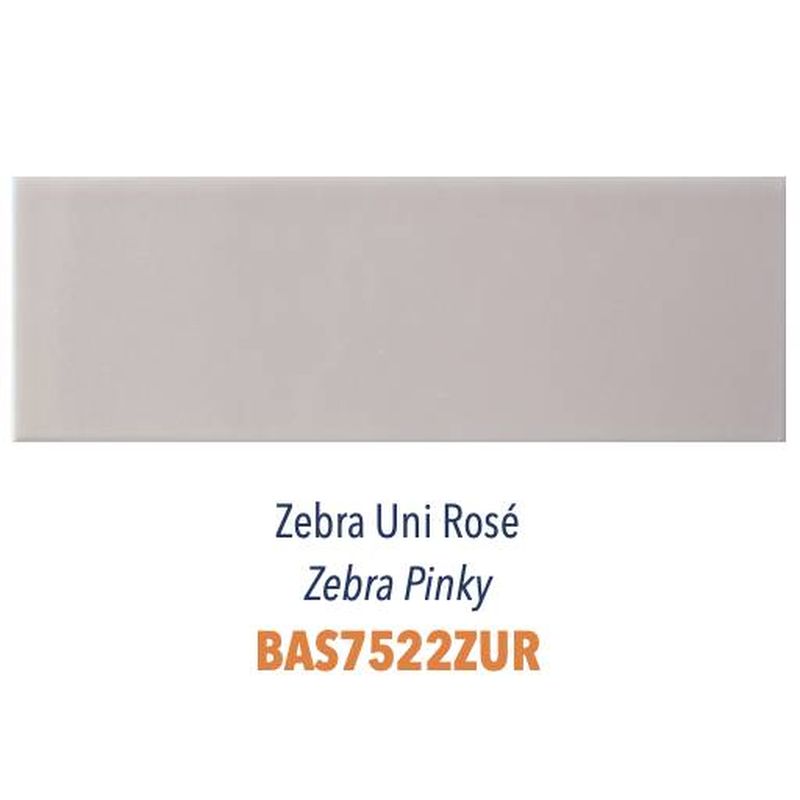 Carreau faience émaillée Zebra Uni Rosé