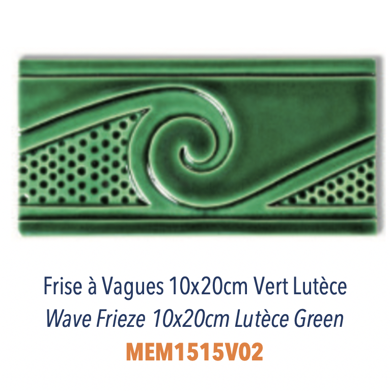 Frise à Vagues Vert Lutèce