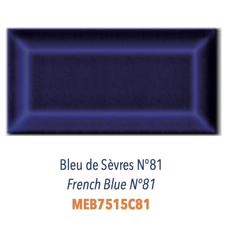 Carreau Metro biseauté Bleu de Sèvres