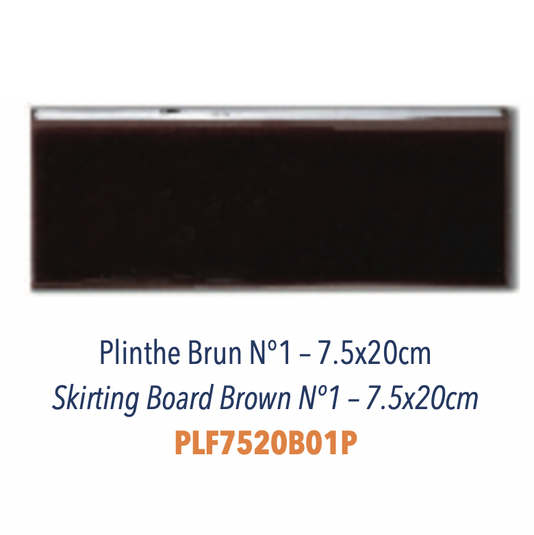 Plinthe 7,5 x 20 cm Céramique Brun