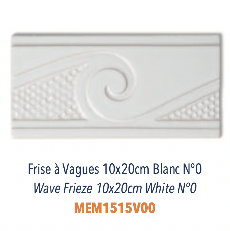Frise à Vagues Blanc