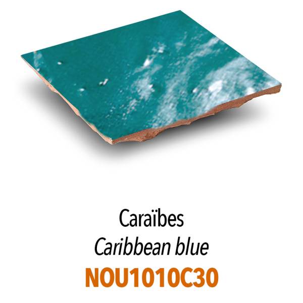 Carreaux Zellige - 10 x 10 cm - Tons Bleus & Verts