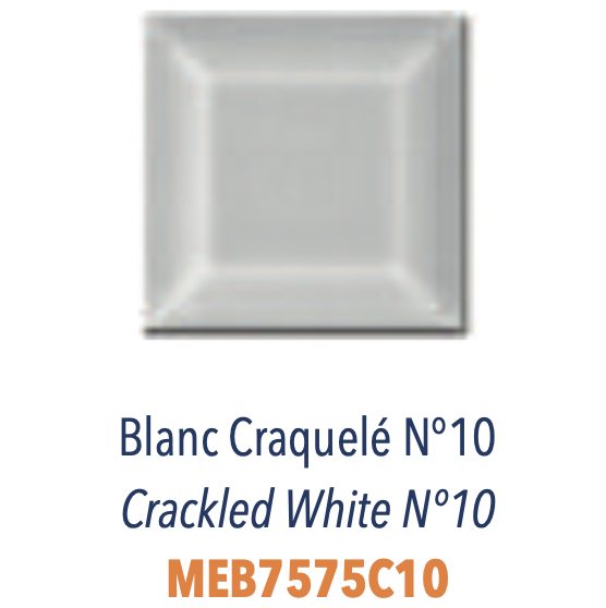 Carreau Metro Biseauté Blanc Craquelé