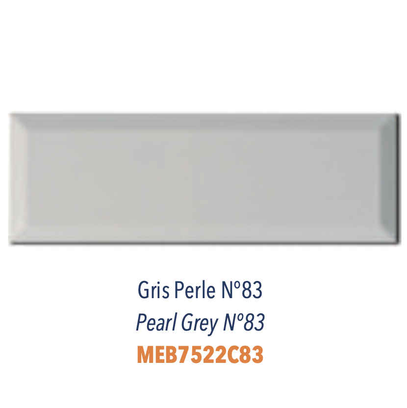 Carreau Metro Biseauté Allongé Gris Perle