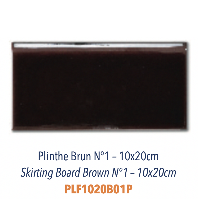 Plinthe 10 x 20 cm Céramique Brun