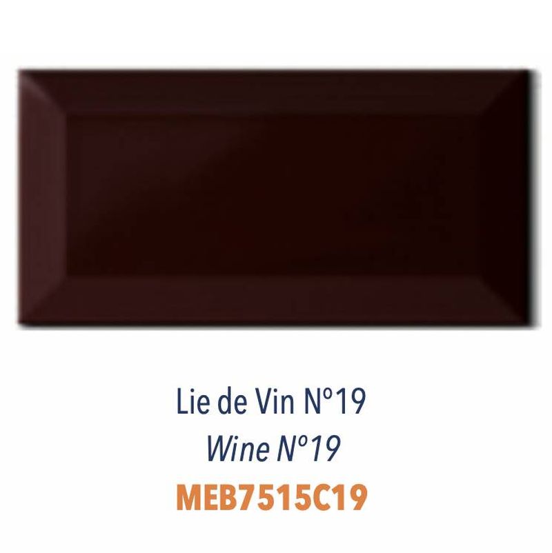 Carreau Metro biseauté Lie de Vin