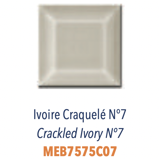 Carreau Metro Biseauté Ivoire Craquelé