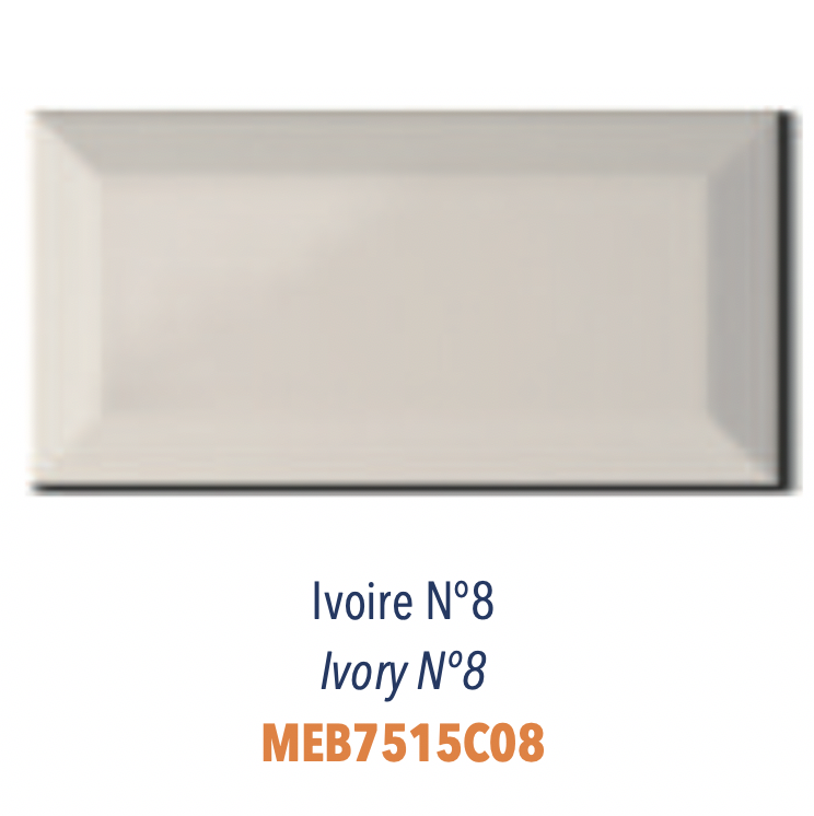 Carreau Metro biseauté Ivoire