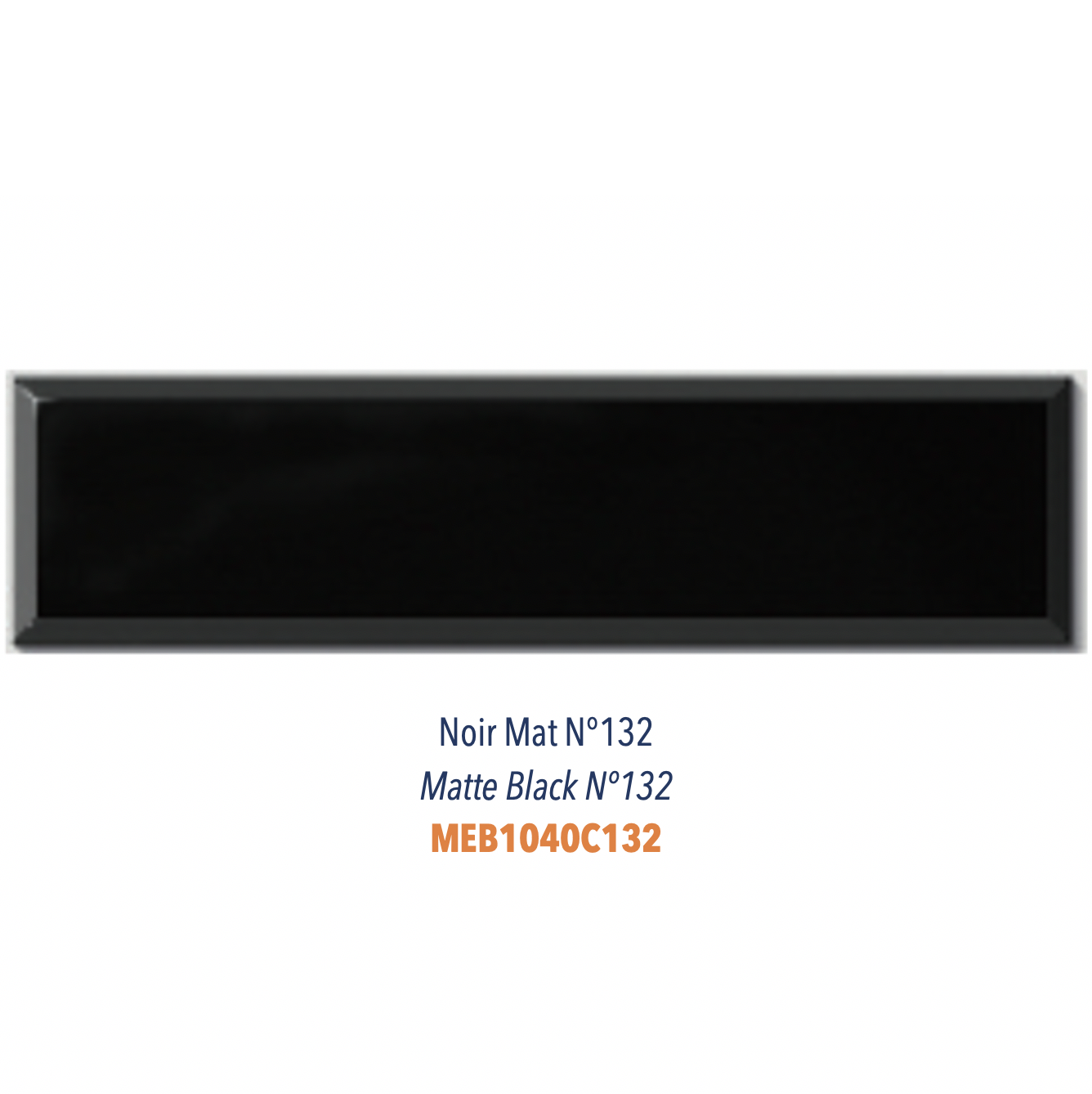 Maxi Carreau Metro Biseauté Noir Mat