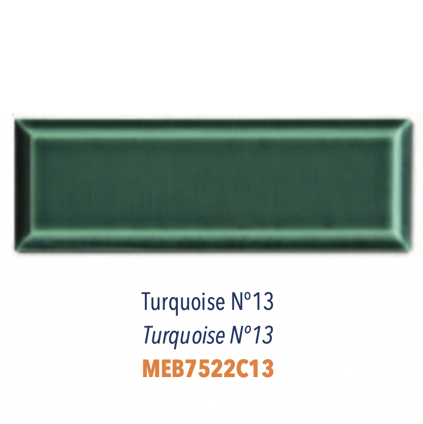 Carreau Metro Biseauté Allongé Turquoise