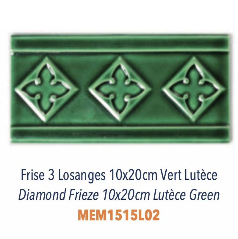 Frise 3 Losanges Vert Lutèce