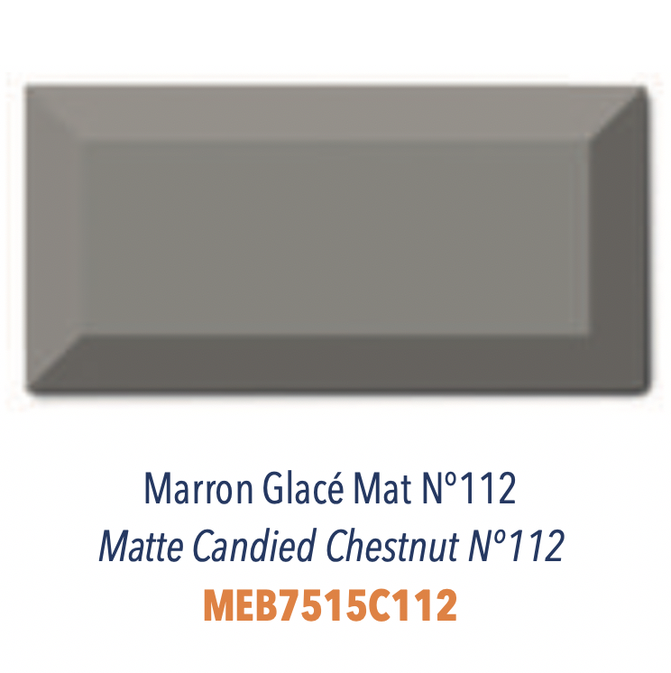 Carreau Metro Biseauté Marron Glacé Mat