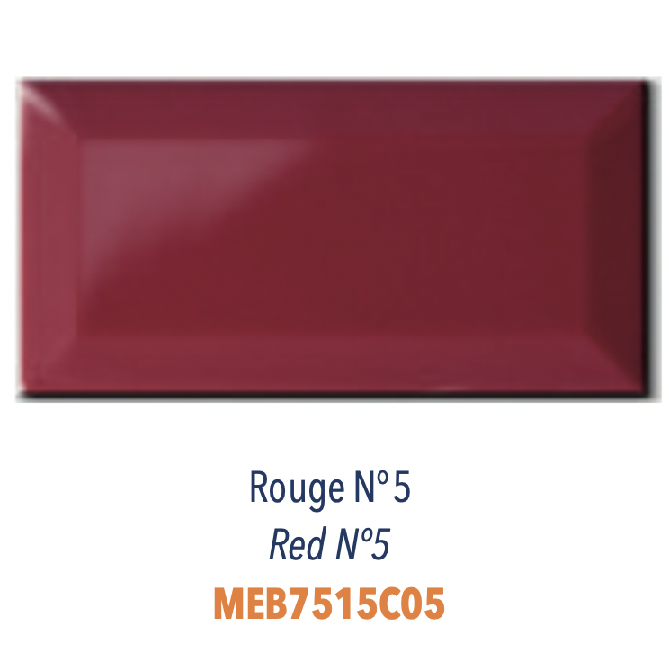 Carreau Metro biseauté Rouge