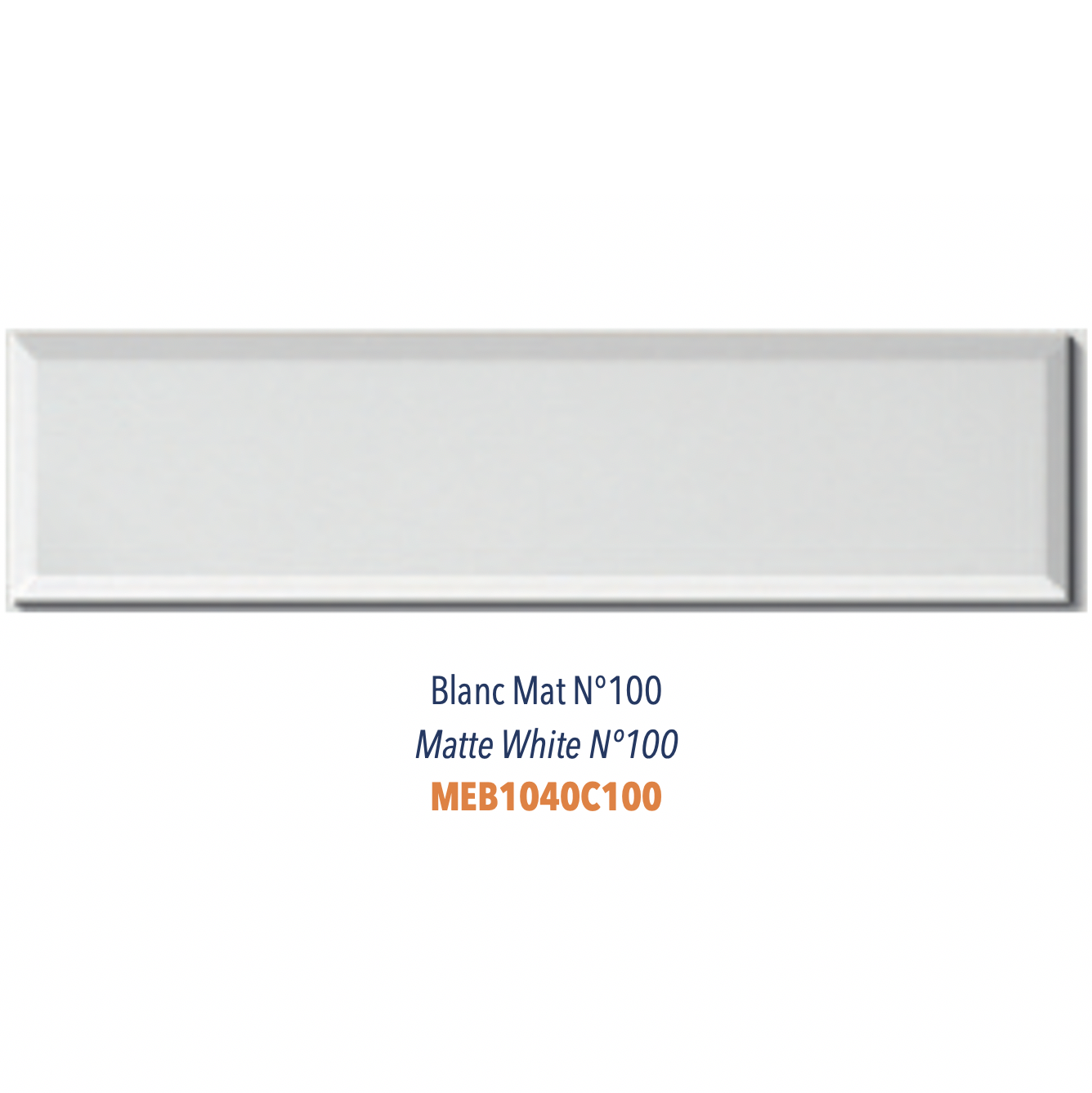 Maxi Carreau Metro Biseauté Blanc Mat