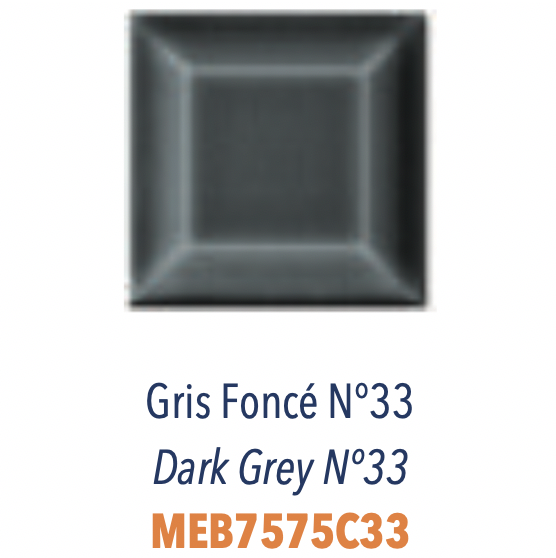 Carreau Metro Biseauté Gris Foncé Craquelé